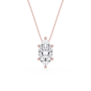 Marquise Lab Grown Diamond 6-Prong Slide Solitaire  Pendant - 16 to 18 Inches
