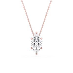 Marquise Lab Grown Diamond 6-Prong Slide Solitaire  Pendant - 16 to 18 Inches