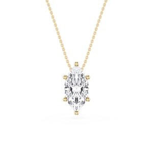 Marquise Lab Grown Diamond 6-Prong Slide Solitaire  Pendant - 16 to 18 Inches