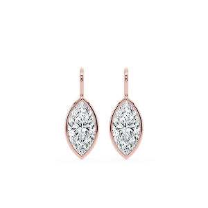 Marquise Lab Grown Diamond Bezel Drop Earrings