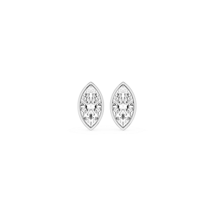 Marquise Lab Grown Diamond Bezel Set Certified Stud Earrings