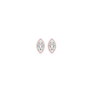Marquise Lab Grown Diamond Bezel Set Stud Earrings