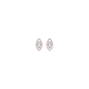 Marquise Lab Grown Diamond Bezel Set Stud Earrings