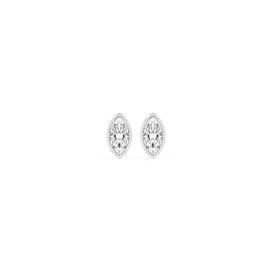 Marquise Lab Grown Diamond Bezel Set Stud Earrings
