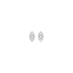 Marquise Lab Grown Diamond Bezel Set Stud Earrings