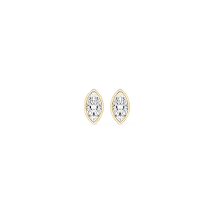 Marquise Lab Grown Diamond Bezel Set Stud Earrings