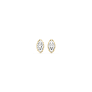 Marquise Lab Grown Diamond Bezel Set Stud Earrings