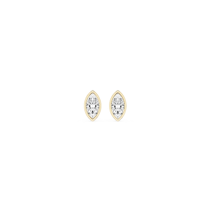 Marquise Lab Grown Diamond Bezel Set Stud Earrings