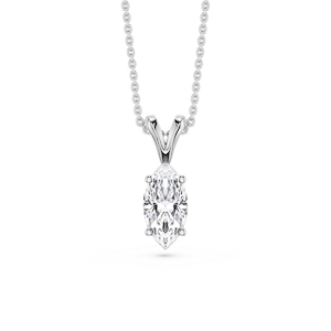Marquise Lab Grown Diamond Double Bail Pendant - 16 to 18 Inches
