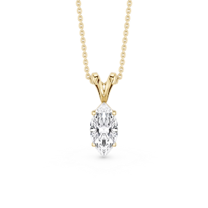 Marquise Lab Grown Diamond Double Bail Pendant - 16 to 18 Inches