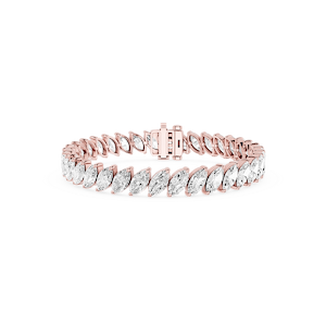 Marquise Lab Grown Diamond Offset Tennis Bracelet