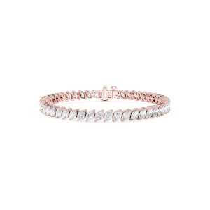 Marquise Lab Grown Diamond Offset Tennis Bracelet