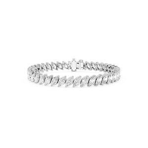 Marquise Lab Grown Diamond Offset Tennis Bracelet