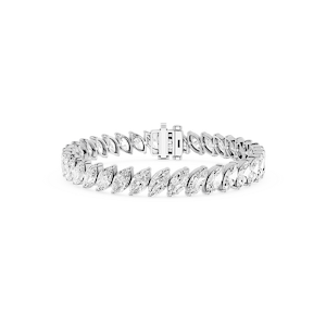 Marquise Lab Grown Diamond Offset Tennis Bracelet