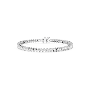 Marquise Lab Grown Diamond Offset Tennis Bracelet