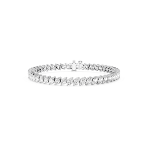 Marquise Lab Grown Diamond Offset Tennis Bracelet