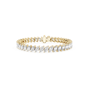 Marquise Lab Grown Diamond Offset Tennis Bracelet