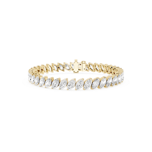 Marquise Lab Grown Diamond Offset Tennis Bracelet