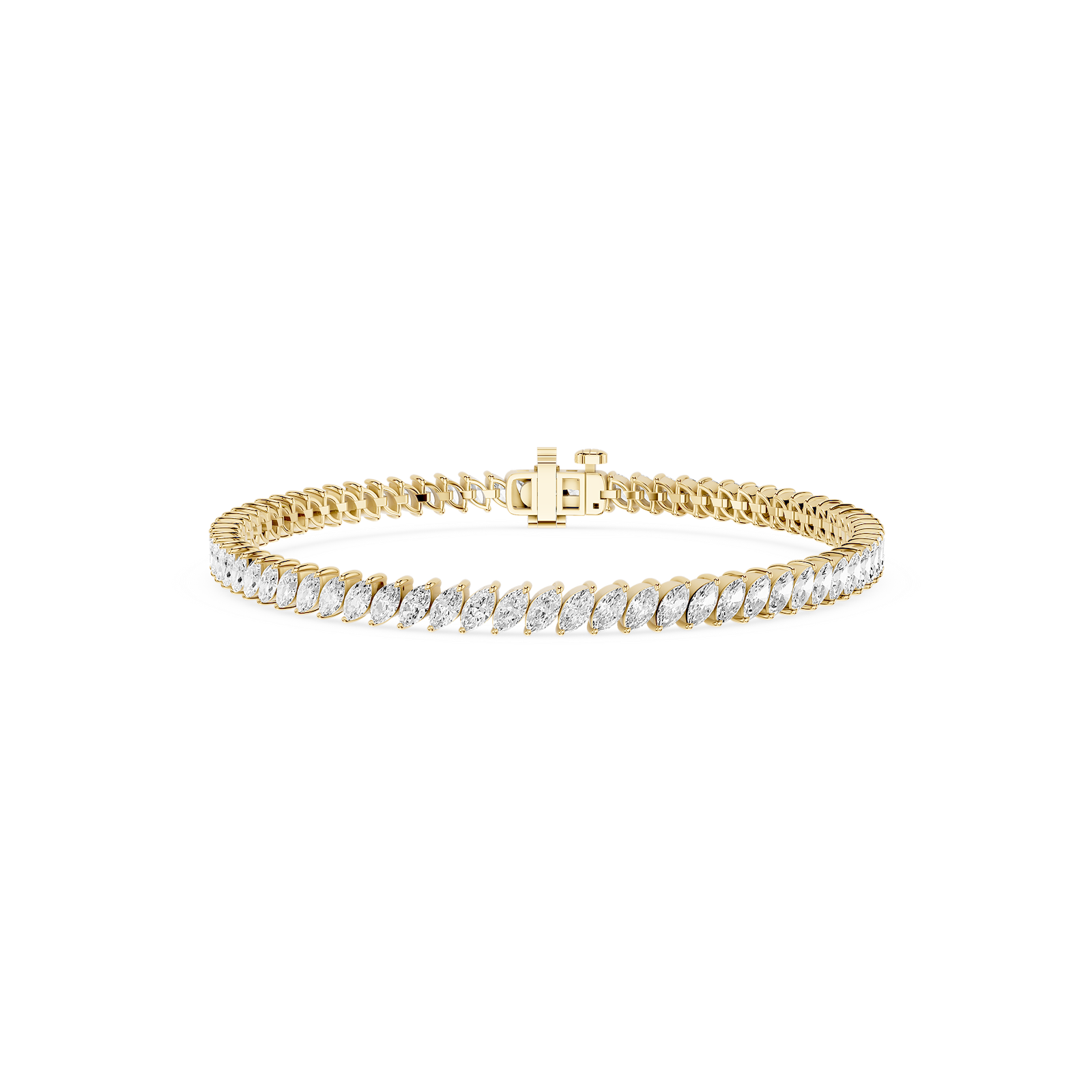 Marquise Lab Grown Diamond Offset Tennis Bracelet