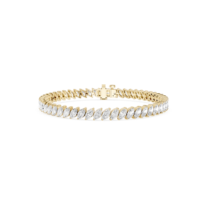 Marquise Lab Grown Diamond Offset Tennis Bracelet