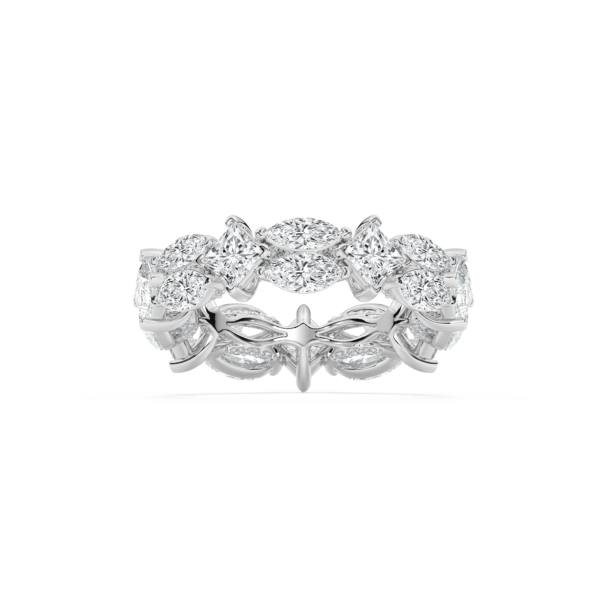 Marquise Princess Eternity Ring in Rose Gold