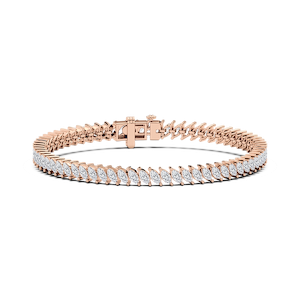 5 ¹⁄₄ ctw Marquise Lab Grown Diamond Vine Tennis Bracelet  - 7 Inches
