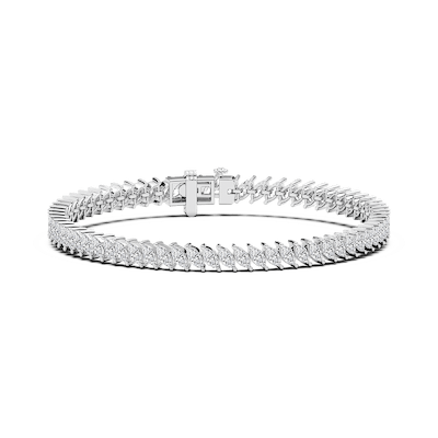 5 ¹⁄₄ ctw Marquise Lab Grown Diamond Vine Tennis Bracelet  - 7 Inches