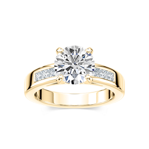 Melanie Lab Grown Diamond Channel Side Stone Engagement Ring