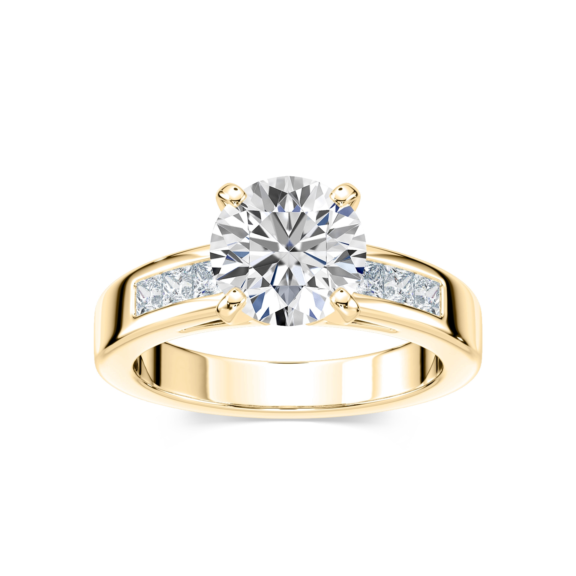 Melanie Lab Grown Diamond Channel Side Stone Engagement Ring