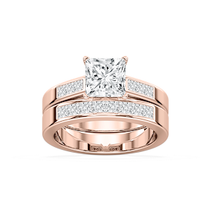 Melanie Lab Grown Diamond Cathedral Channel Wedding Set