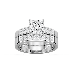 Melanie Lab Grown Diamond Cathedral Channel Wedding Set