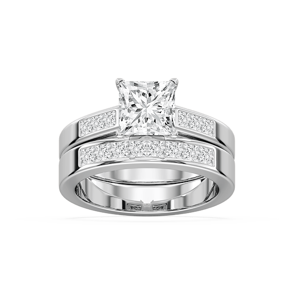 Melanie Lab Grown Diamond Cathedral Channel Wedding Set