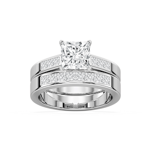 Melanie Lab Grown Diamond Cathedral Channel Wedding Set