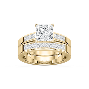 Melanie Lab Grown Diamond Cathedral Channel Wedding Set