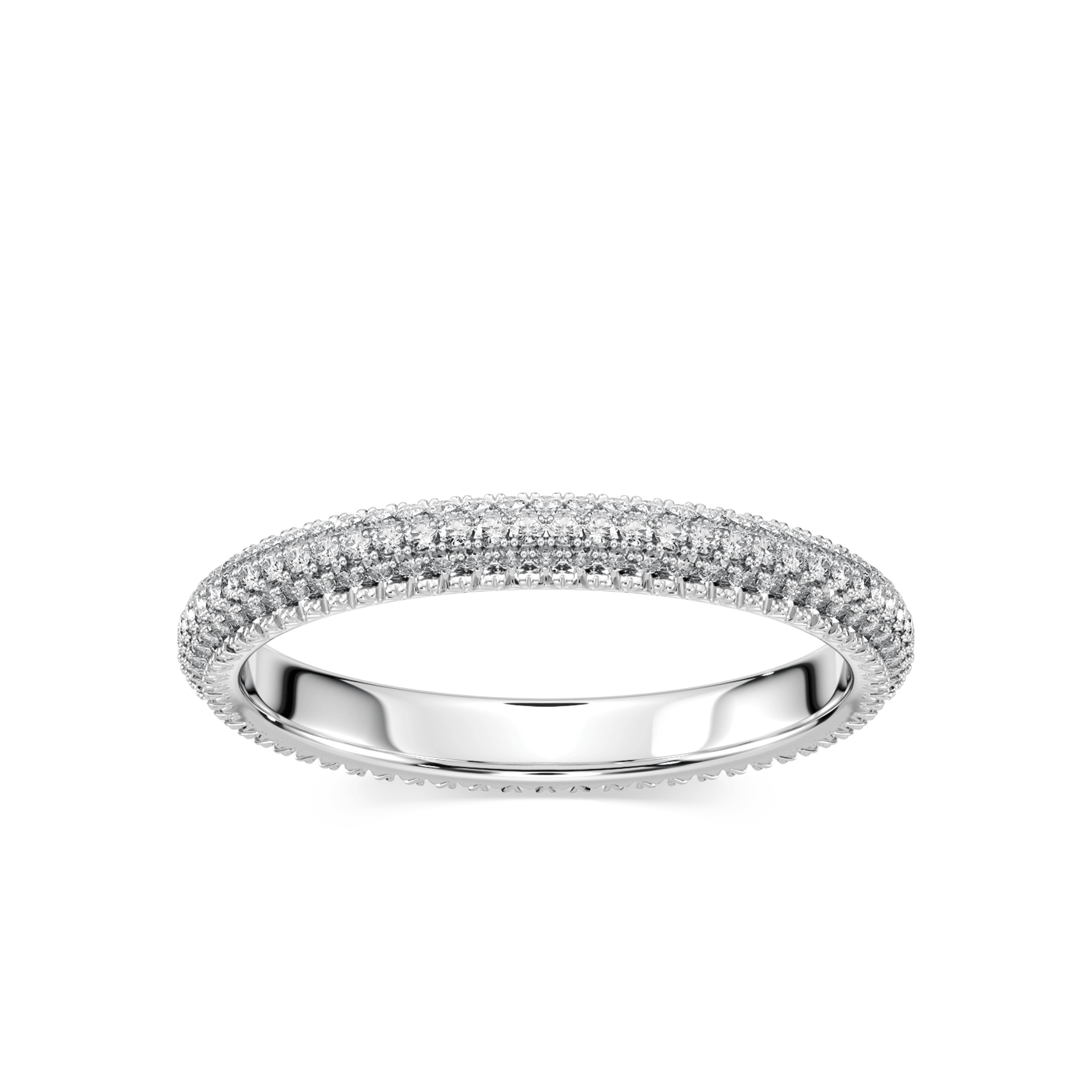 Stella 1 ¹⁄₄ ctw Round Lab Grown Diamond Micro Pave Eternity Band