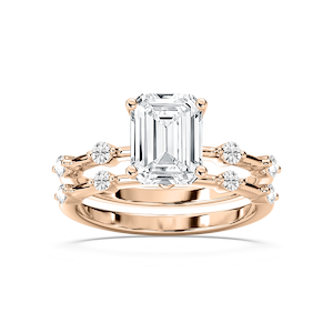 Mila Emerald Cut Wedding Set