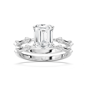 Mila Emerald Cut Wedding Set
