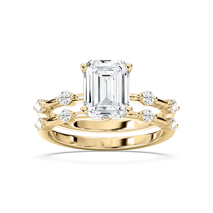 Mila Emerald Cut Wedding Set