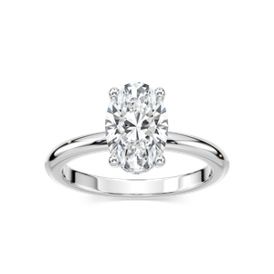 Millie Hidden Halo Engagement Ring with 1.10ct in 14K White Gold