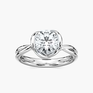Mia Round Lab Grown Diamond Modern Solitaire Engagement Ring