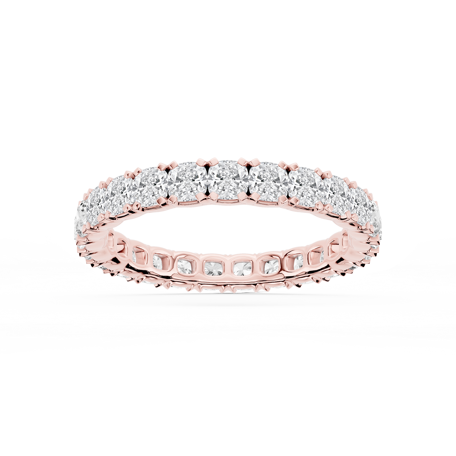 Morgan Cushion Lab Grown Diamond Classic Four Prong Eternity Band