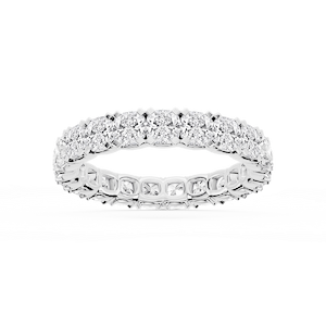 Morgan Cushion Lab Grown Diamond Classic Four Prong Eternity Band
