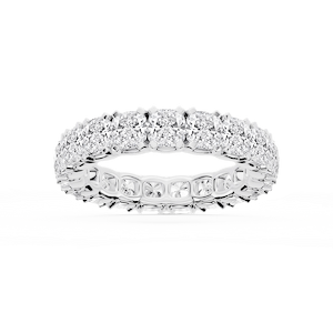 Morgan Cushion Lab Grown Diamond Classic Four Prong Eternity Band