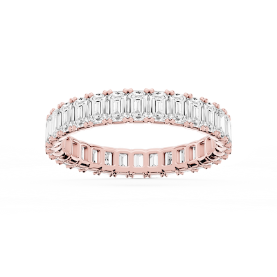 Morgan Emerald Lab Grown Diamond Classic Four Prong Eternity Band