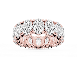 Morgan Oval Lab Grown Diamond Classic Four Prong Eternity Band