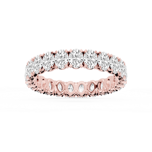 Morgan Oval Lab Grown Diamond Classic Four Prong Eternity Band