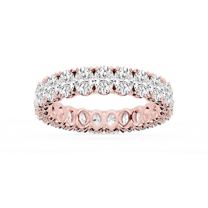 Morgan Oval Lab Grown Diamond Classic Four Prong Eternity Band