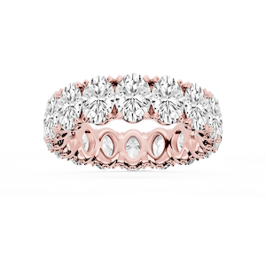 Morgan Oval Lab Grown Diamond Classic Four Prong Eternity Band