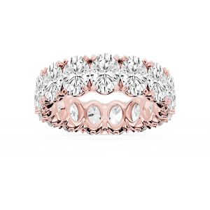 Morgan Oval Lab Grown Diamond Classic Four Prong Eternity Band