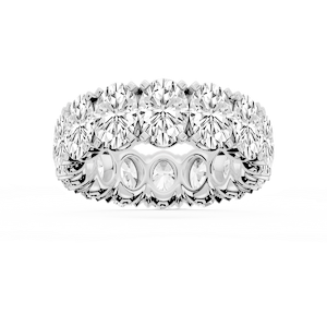 Morgan Oval Lab Grown Diamond Classic Four Prong Eternity Band